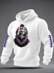 Men's Football Fans Gameday Casual Checkered Hoodie