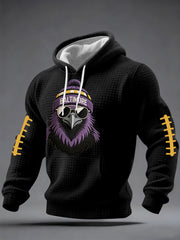 Men's Football Fans Gameday Casual Checkered Hoodie