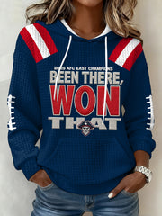 Women's Been There, Won That Gift For Football Fans Casual Waffle Hoodie