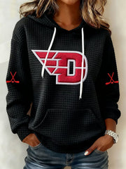 Women's Hockey Waffle Printed Hoodie