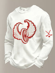 Men's Hockey Waffle Printed Sweatshirt