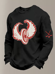 Men's Hockey Waffle Printed Sweatshirt