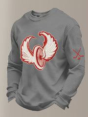 Men's Hockey Waffle Printed Sweatshirt