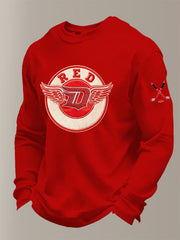Men's Hockey Waffle Printed Sweatshirt