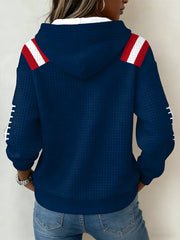 Women's Football Fans Gameday Casual Waffle Hoodie