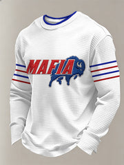 Men's Football Fans Gameday Print Waffle Sweatshirt