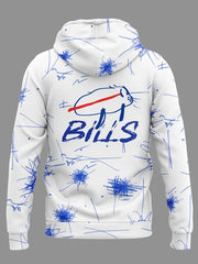 Men's Bills Football Fans Gameday Casual Hoodie