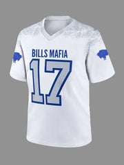 Men's Bills Mafia Football Fans Gameday Casual V-Neck Tee