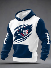 Men's Football Fans Gameday Casual Checkered Hoodie