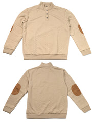 Men's Warm Knit Jacquard Casual Buttons Pullover