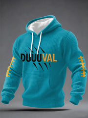 Men's DUUUVAL Football Fans Gameday Casual Checkered Cotton Hoodie