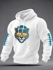 Men's Football Fans Gameday Casual Checkered Hoodie