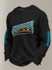 Men's DUUUVAL Football Fans Gameday Casual Waffle Long Sleeve T-Shirt