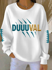 Women's DUUUVAL Football Fans Gameday Casual Sweatshirt
