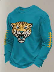 Men's Football Fans Gameday Casual Waffle Long Sleeve T-Shirt