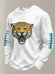 Men's Football Fans Gameday Casual Waffle Long Sleeve T-Shirt