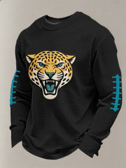 Men's Football Fans Gameday Casual Waffle Long Sleeve T-Shirt
