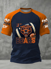 Men's Good Better Best Print Football Fans Gameday Casual Short Sleeve T-shirt