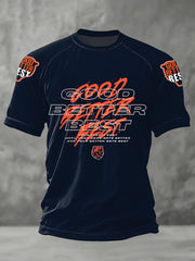 Men's Good Better Best Print Football Fans Gameday Casual Tee
