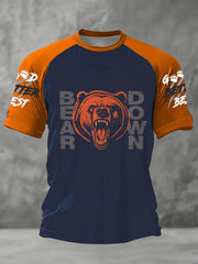 Men's Good Better Best Print Football Fans Gameday Casual Short Sleeve T-shirt