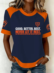 Women's Good Better Best Print Football Fans Gameday Casual T-shirts