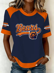 Women's Good Better Best Print Football Fans Gameday Casual T-shirts