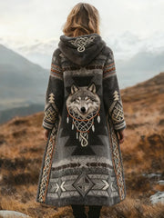 Women's Aztec Cozy Plush Long Cardigan