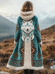 Women's Aztec Cozy Plush Long Cardigan