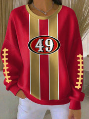 Women's American Football Printed Casual Sweatshirt