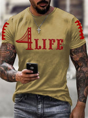 Men's American Football Print Casual T-Shirt