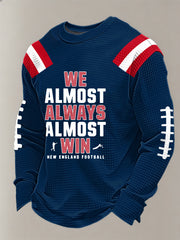 Men's Funny Football Fans Gameday Casual Waffle Sweatshirt