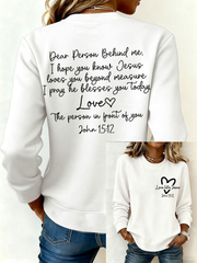Women's Dear Person Behind Me Polyester Waisted Sweatshirt
