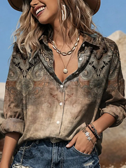 Women's Western Pattern Print Shirts