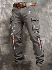 Men's Cross Print Casual Pants