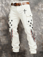 Men's Cross Print Casual Pants