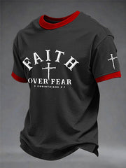 Men's Faith Over Fear Cross Short Sleeve T-shirt