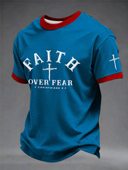 Men's Faith Over Fear Cross Short Sleeve T-shirt