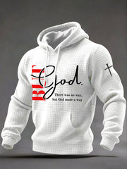 Men's 'But God' Printed Casual Hoodie
