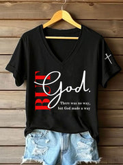 Women's 'But God' Printed Casual T-Shirt