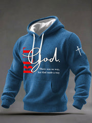 Men's 'But God' Printed Casual Hoodie