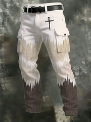 Men's Cross Print Casual Pants