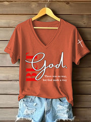 Women's 'But God' Printed Casual T-Shirt