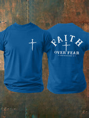Men's Faith Over Fear Cross Short Sleeve T-shirt