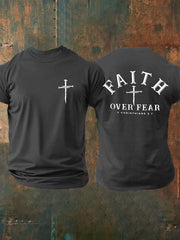Men's Faith Over Fear Cross Short Sleeve T-shirt