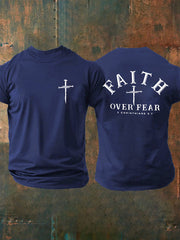 Men's Faith Over Fear Cross Short Sleeve T-shirt