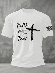 Men's Faith Greater Than Fear Cross Short Sleeve t-shirt