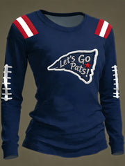 Women's Football Fans Casual Long Sleeve T-Shirt