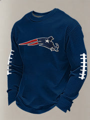 Men's Football Fans Gameday Casual Waffle Sweatshirt