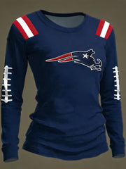Women's Football Fans Casual Long Sleeve T-Shirt