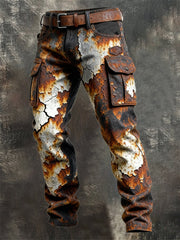 Men's Vintage Distressed Cargo Pants